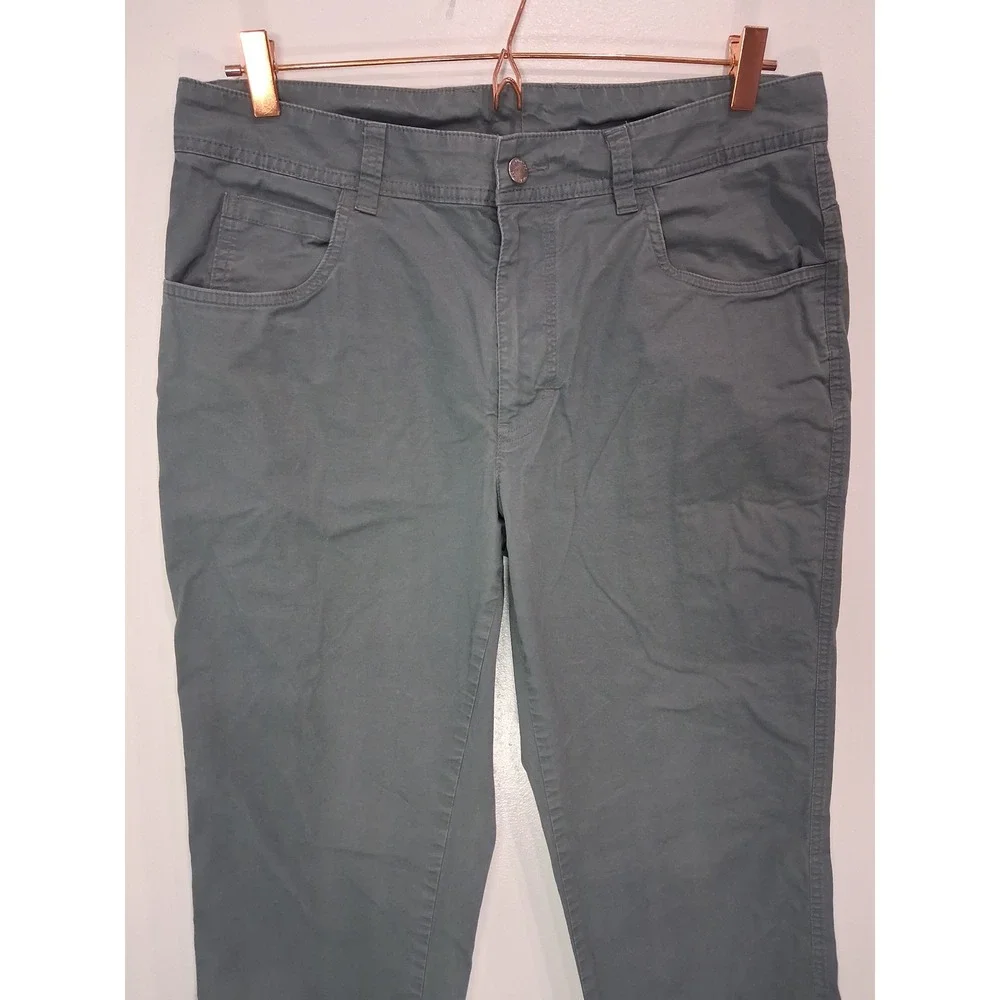 Columbia Mens Regular Fit Chino Pants 32x30 Grey Green AM0449 Stretch Cotton